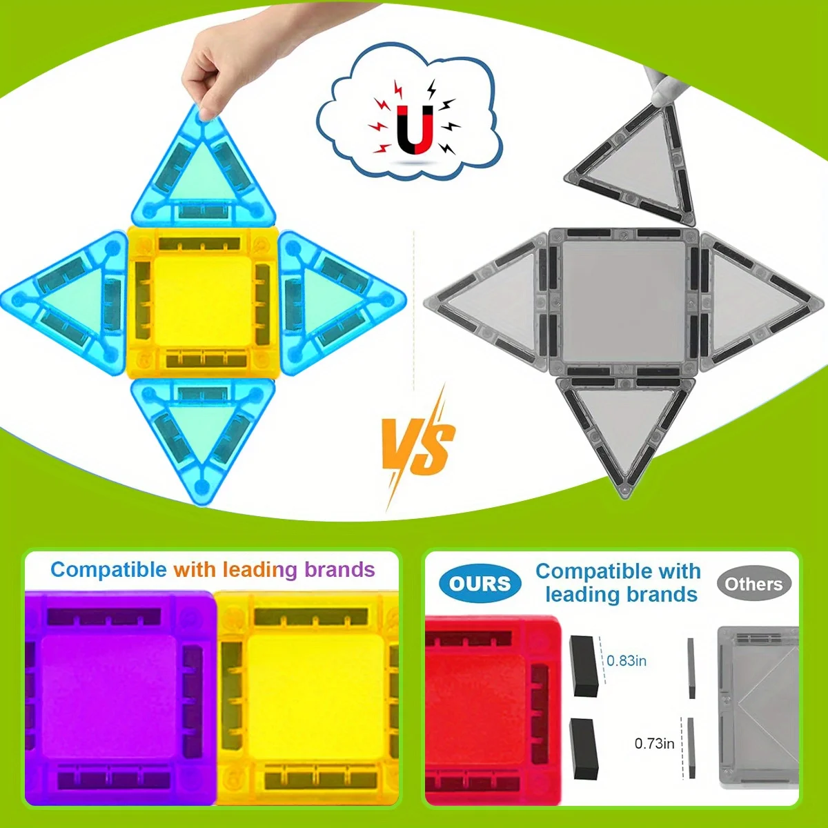 Juguete de Bloques Magnéticos Mini para Niños, Juego de Construcción STEM, Juguete de Viaje, Juguete de Rompecabezas para la Imaginación de Niños y Niñas, Regalo de Cumpleaños o Festivo