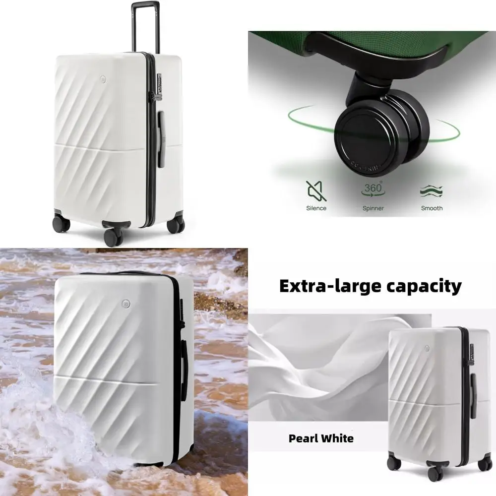 

Medium 26 Inch Checked Luggage with Double Spinner Wheels, Anti-Burst Zipper, Hard Case PC Suitcase, Lightweight Travel Companio