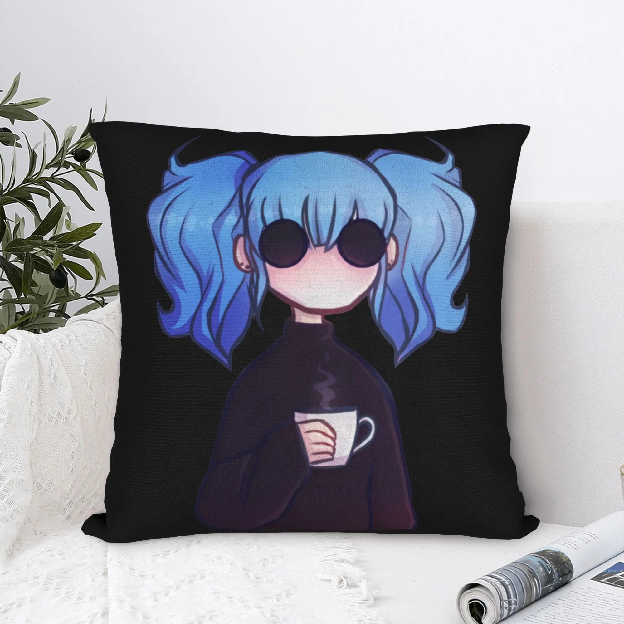 Sally Face Pillowcase Printing Polyester Cushion Cover Gift Sal Fisher Mask Larry Johnson Game Pillow Case Cover Seat 18''