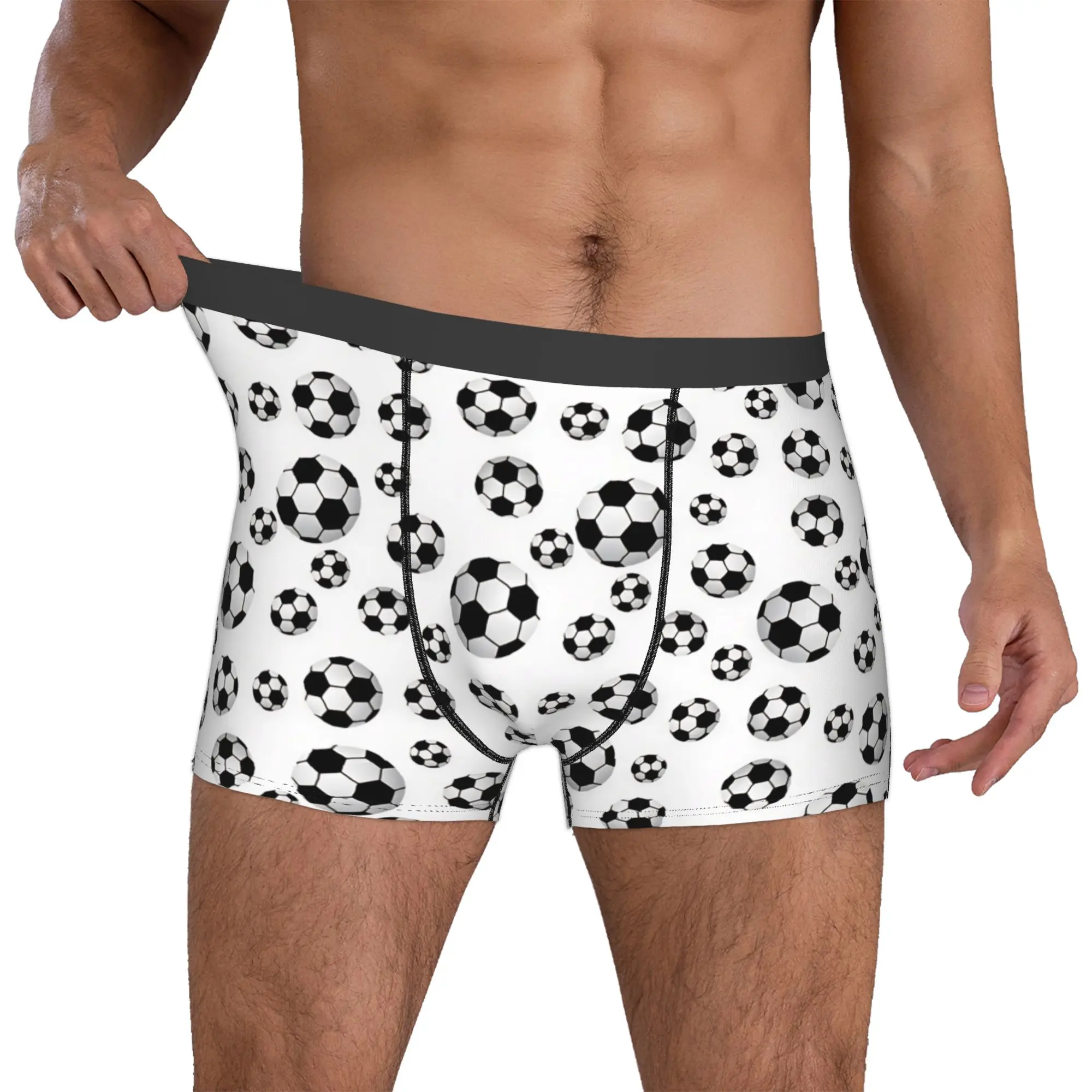 Sports Soccerly Seamless Pattern Boxers Shorts Men's Footbally  Briefs Underwear Fashion Underpants