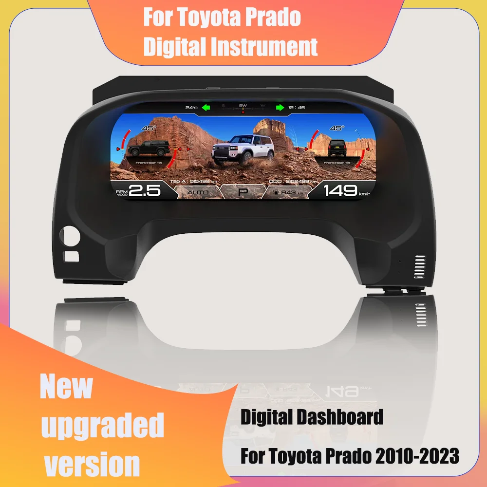 

Новый цифровой ЖК-дисплей для приборной панели Toyota Prado 2004-2023: виртуальная приборная панель, спидометр, система на базе Linux