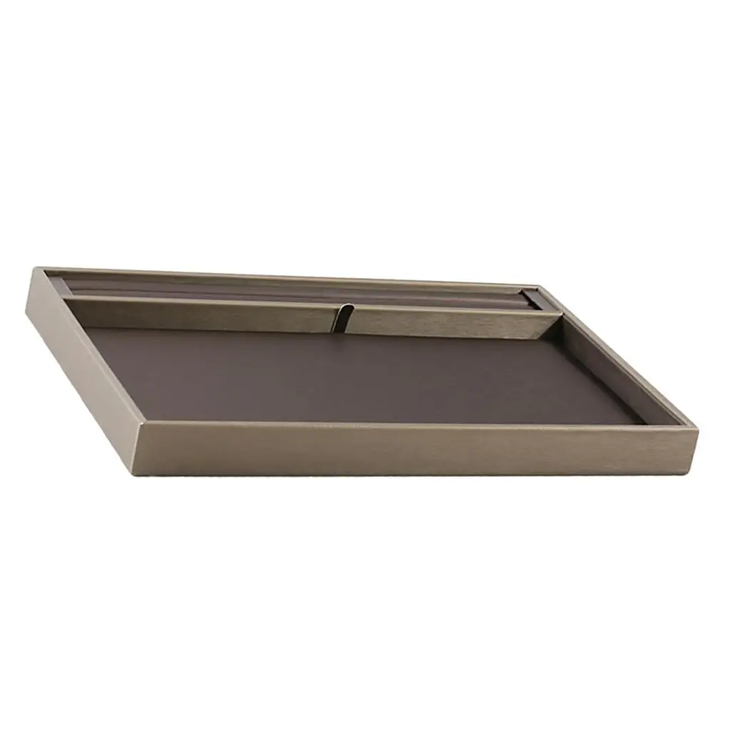 PU Jewelry Display Organizer Tray with Smooth Texture EarHolder Box Plate - Decor Counter Top Showcase