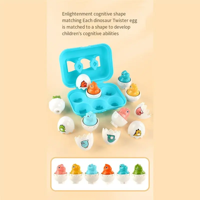 CYGJ-6PCS 3D Eggs Puzzle Learning Education Math Toys  Smart Game Easter Gifts For 1 2 3 Year Old