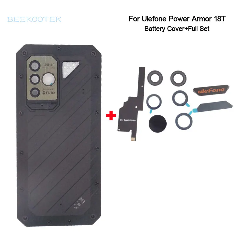 Ulefone Power Armor 18T Battery Cover, Back Case, Sub principal, Lente da câmera, Adesivo, Novo, Original