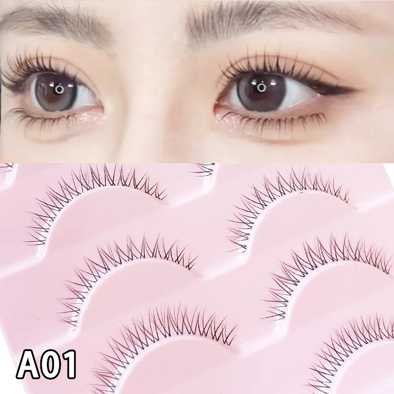 LTWEGO pestañas inferiores 5 pares, 3D visón, aspecto natural, extensión de pestañas inferiores, pestañas cortas, herramientas de maquillaje 4