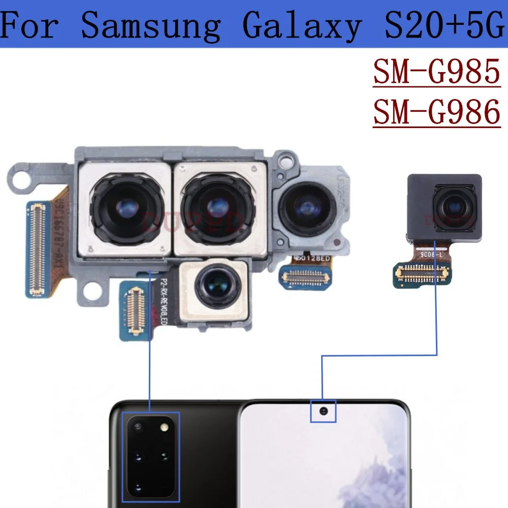 Rear Camera For Samsung Galaxy S20+5G G985F G986F G986B G986U Front  Selfie Small Frontal Back Main Camera Module Flex