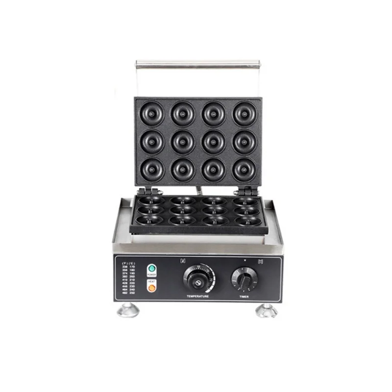 Automatic Commercial Non-stick Electric Mini Round Donut Maker Machine for Snacks Desserts with 1000-1500W Power and 4 Per Batch