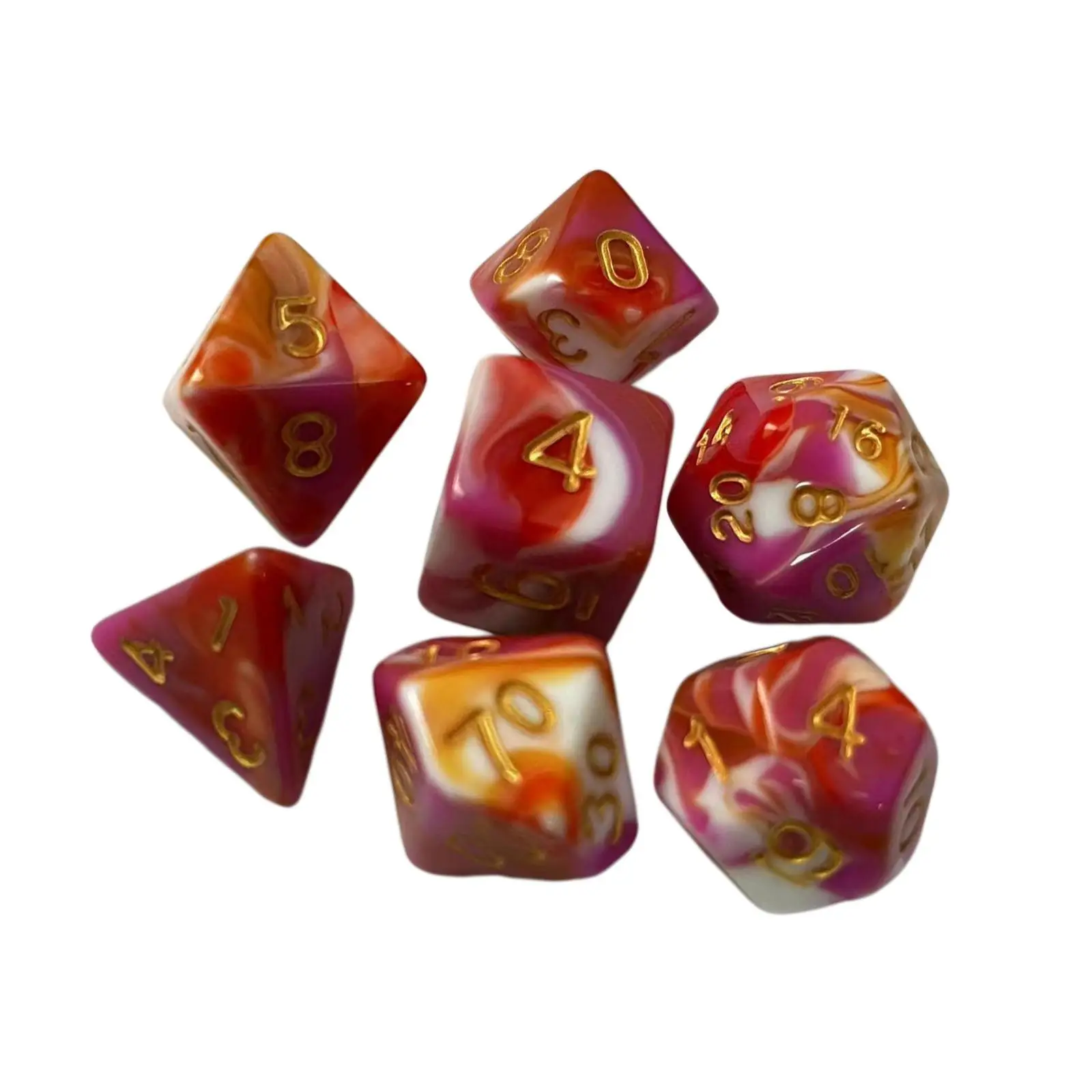 ลูกเต๋าอะคริลิกสำหรับเล่นเกมบนโต๊ะ ลูกเต๋าหลายเหลี่ยมเรียบเนียนสำหรับเล่นเกมกระดานและการ์ด