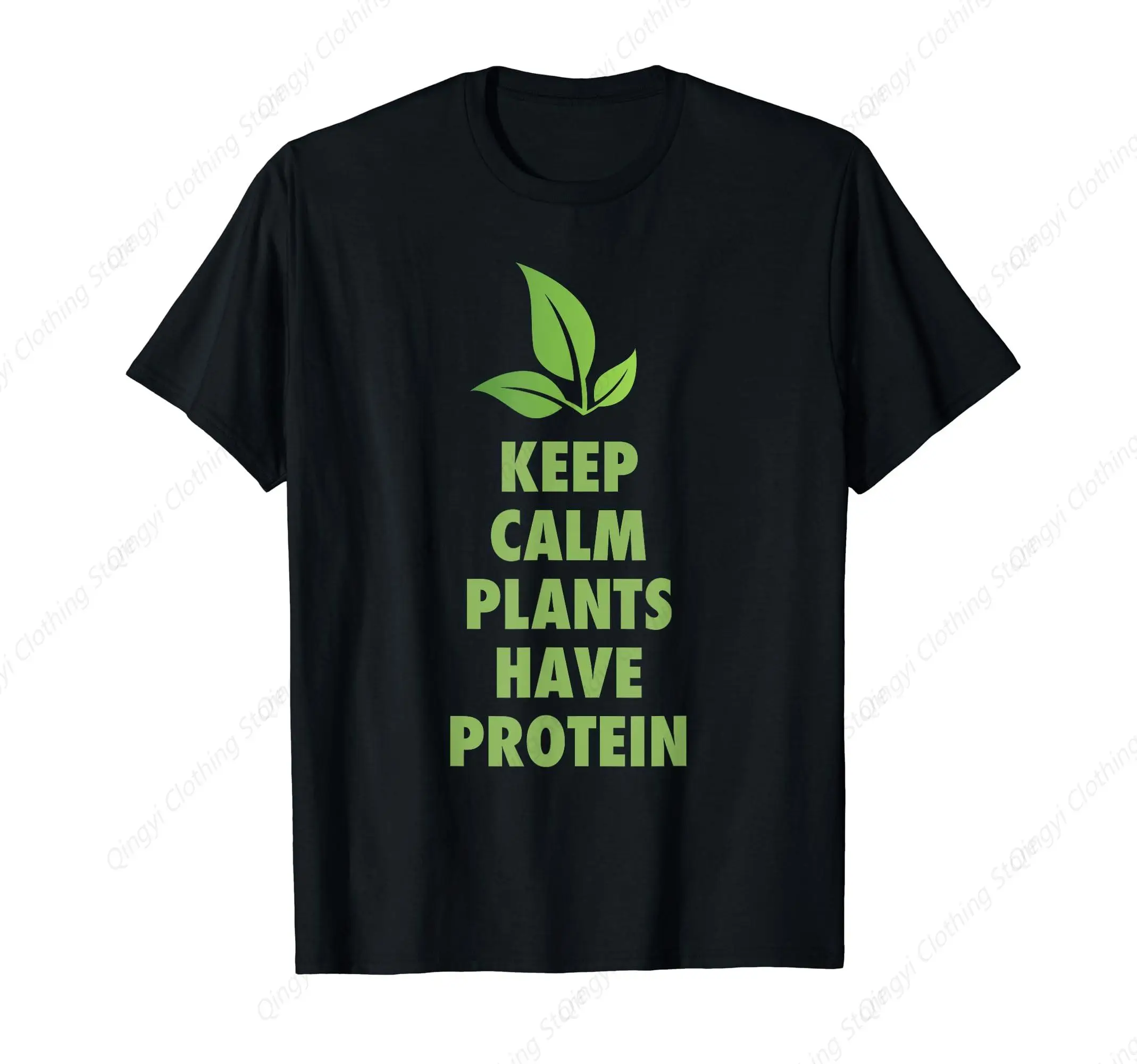 Keep Calm Plants Have Protein Fun Vegan Vegetarian T-Shirt