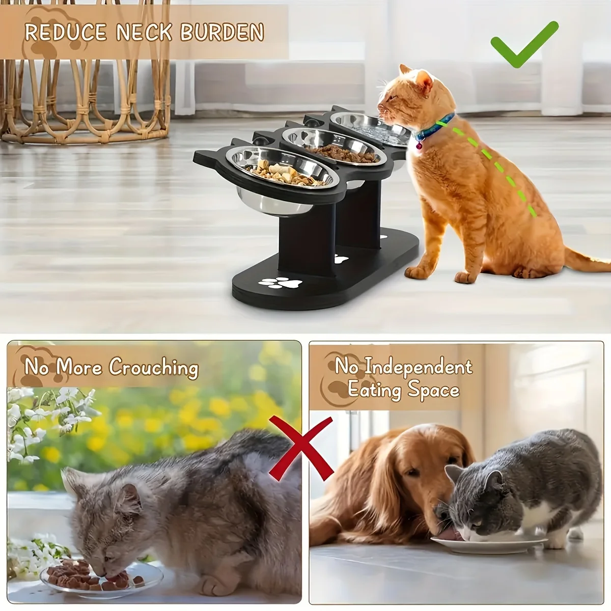 Thumbnail 3 - #20 Latest Elevated Cat Feeding Bowls Offers