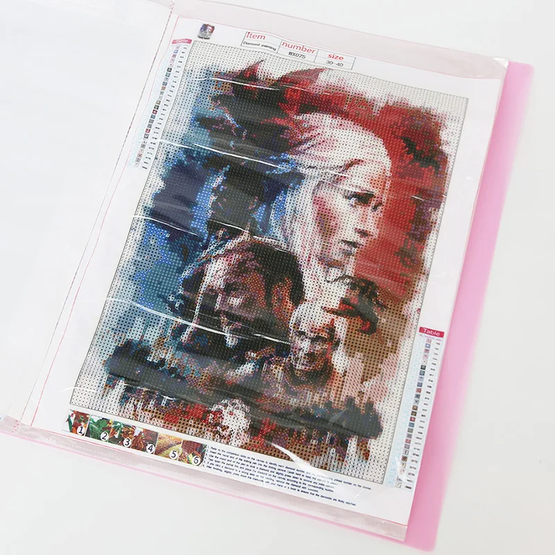 

2Pcs Diamond Art Storage Book Durable Plastic Cover A4 A3 Binder Album for DIY Painting Display Scrapbook Album