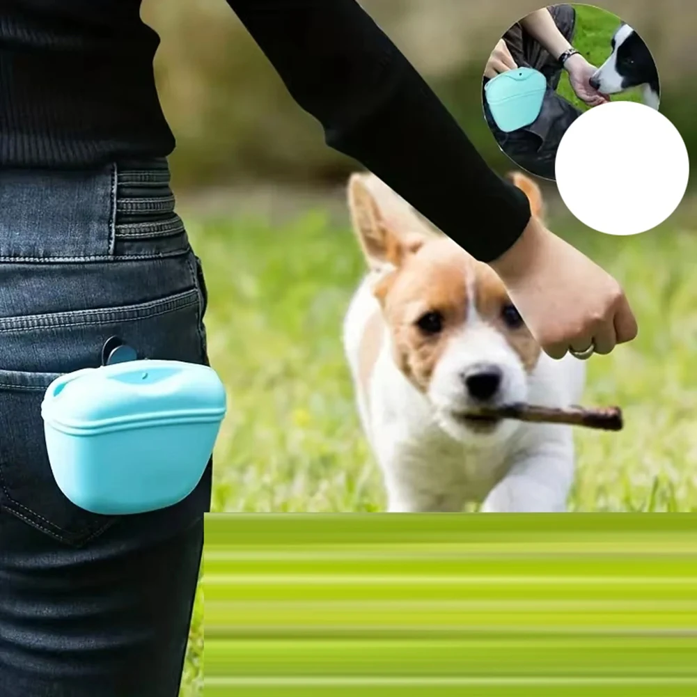 A71Z – pochette de friandises Portable pour chien, avec Clip magnétique, idéale pour le stockage des aliments des chiots et les fournitures de sortie pour animaux de compagnie