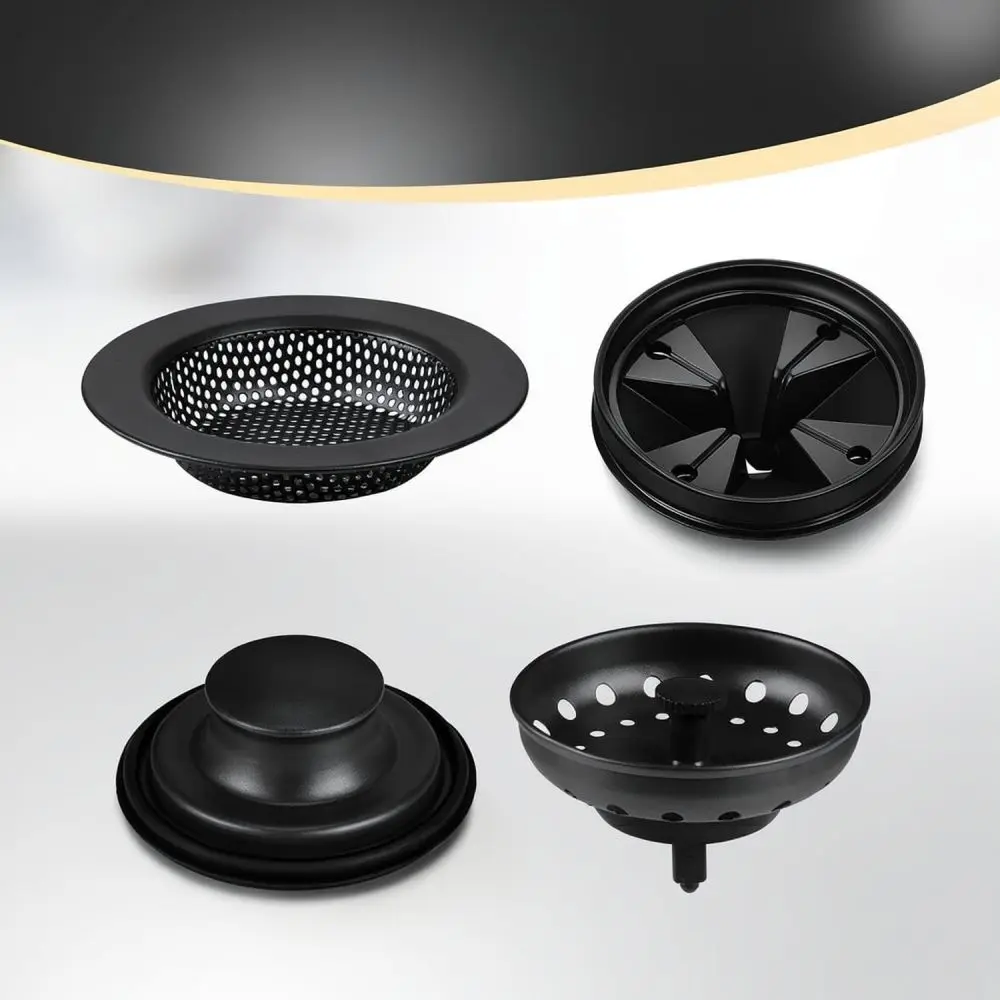 Kitchen Sink Drain Filter Stopper Garbage Disposal Splash Guard Stainless Steel Accessory Kit For Home Basin