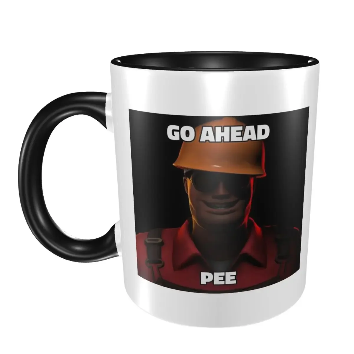 Tf2 Go Ahead Pee Classic Mug Funny Ceramic Coffee Cups Tea Mugs Milk Cup Drinkware Gifts for Friends