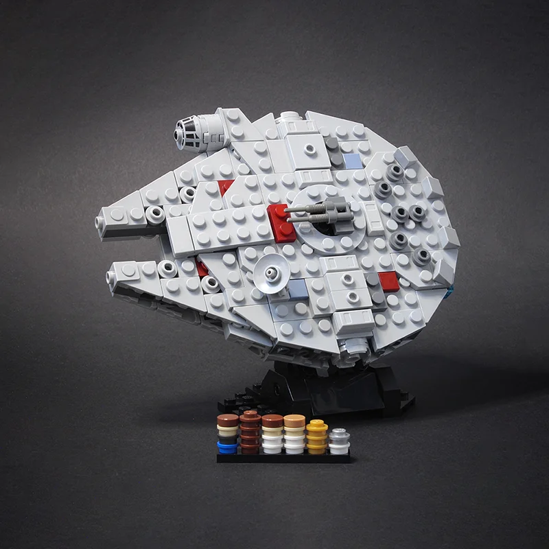 386PCS MOC Star Batter Micro Millenniumes Falcon Compact Gedetailleerde DIY Model Bouwstenen Cadeau