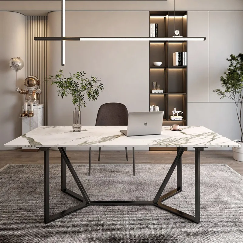 Metal table foot bracket light luxury stainless steel table legs rock slab marble wrought iron custom dining table tea des