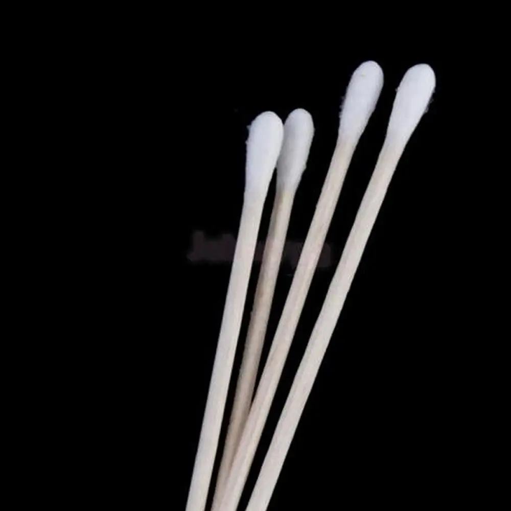 6 ''ผ้าฝ้ายทนทาน Applicator Swab สําลี Swabs ทางการแพทย์ไม้ Handle