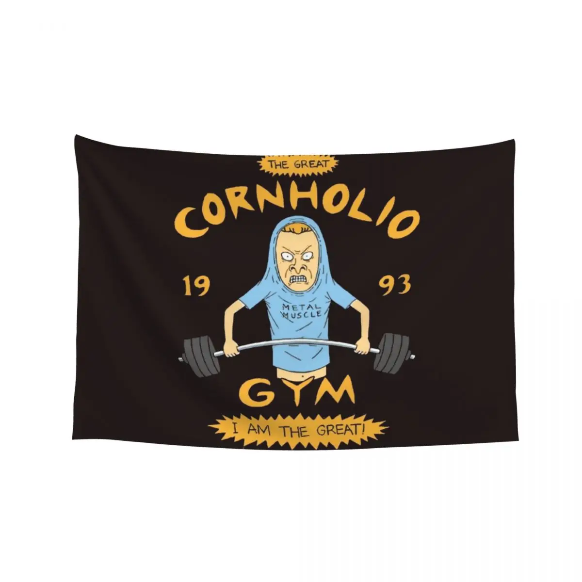 

The 1990s TV Cornholio Gym Inspired Rare Artwork Tapestry Room Decore Aesthetic Decorations For Room Tapestry