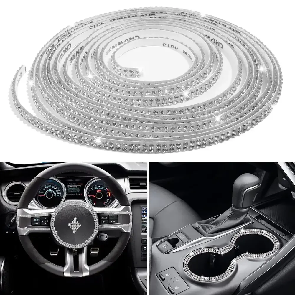 5mm x 5m adesivi decorativi per Auto Auto Crystal Diamond DIY Girls accessori per la decorazione dell\'auto adesivi copertura interna per Auto