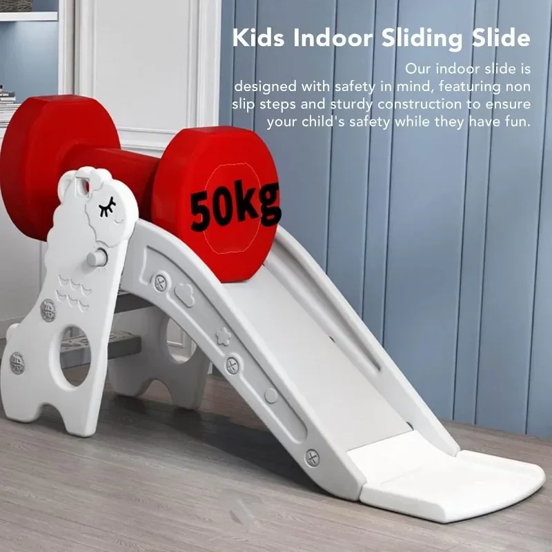 Kids Slide Folding Sheep Slide Super Load-bearing 2 Stairs Climber Play Slide for 6 Month to 2 year Toddler Outdoor/indoor