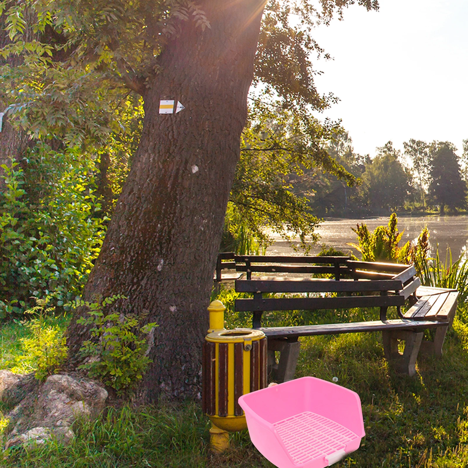 

1Pcs Small Pet Toilet for Rabbit Chinchilla Guinea Pig Ferret Bunny Litter Box Detachable Grid Easy Clean Pet Training Potty