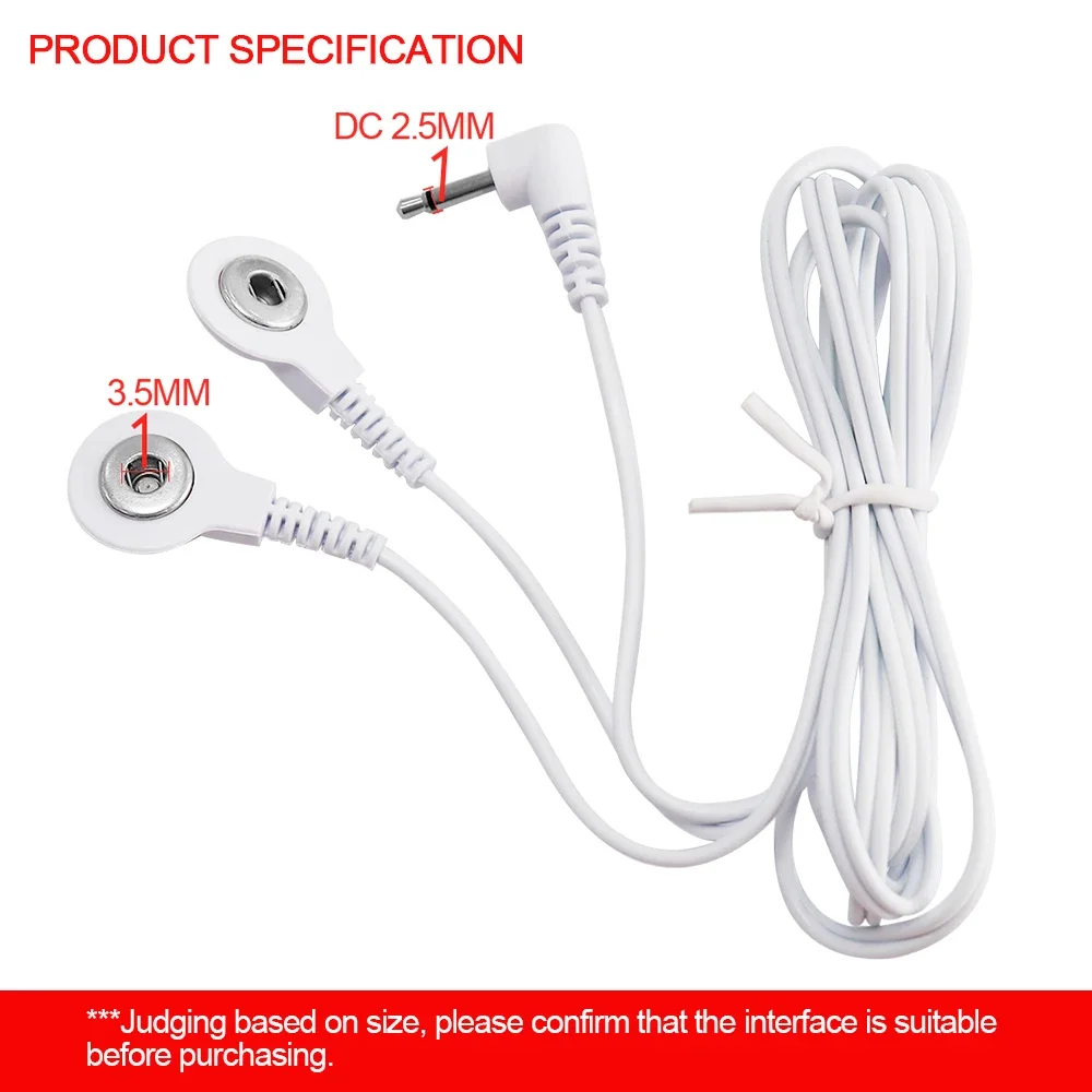 Electrode Cable Line Wire For Tens Acupuncture Nerve Muscle Stimulator Electric Massager Connector Electrode Pads Lead Wires