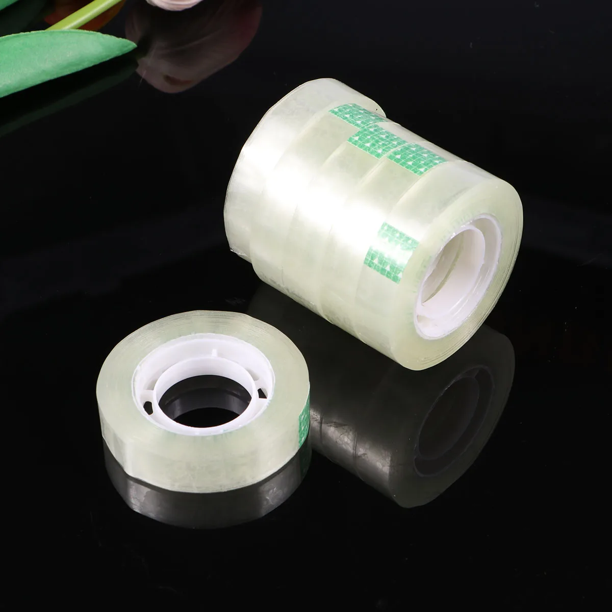 

12 Pcs Transparent Tape School Stationery Packing Seal Invisible Sealing Sticky Clear Student