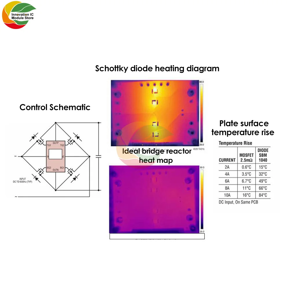 Ideal Diode Low Heat Generation High Efficiency Bridge Rectifier Filter Module