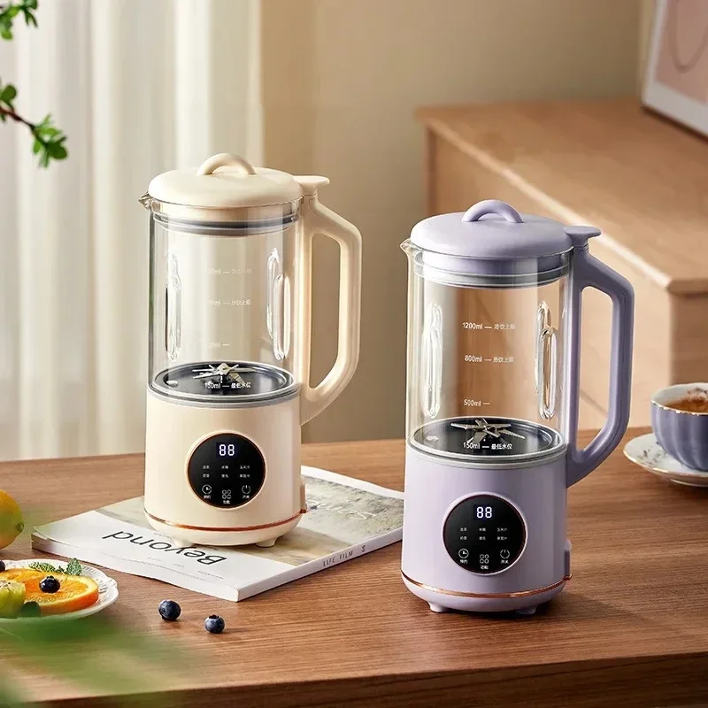 1200ml soya sütü makinesi elektrikli sıkacağı çok fonksiyonlu duvar kırma makinesi otomatik ısıtma pişirme soya sütü makinesi 220V