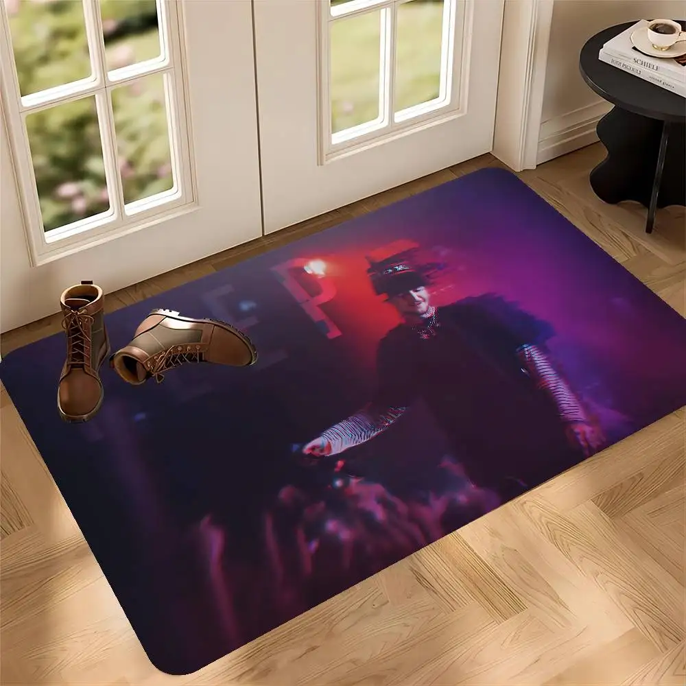 Emo Rapper L-Lil P-Peep Bathroom Mat Anti-slip Absorb Water Long Strip Cushion Bedroon Mat Welcome Doormat