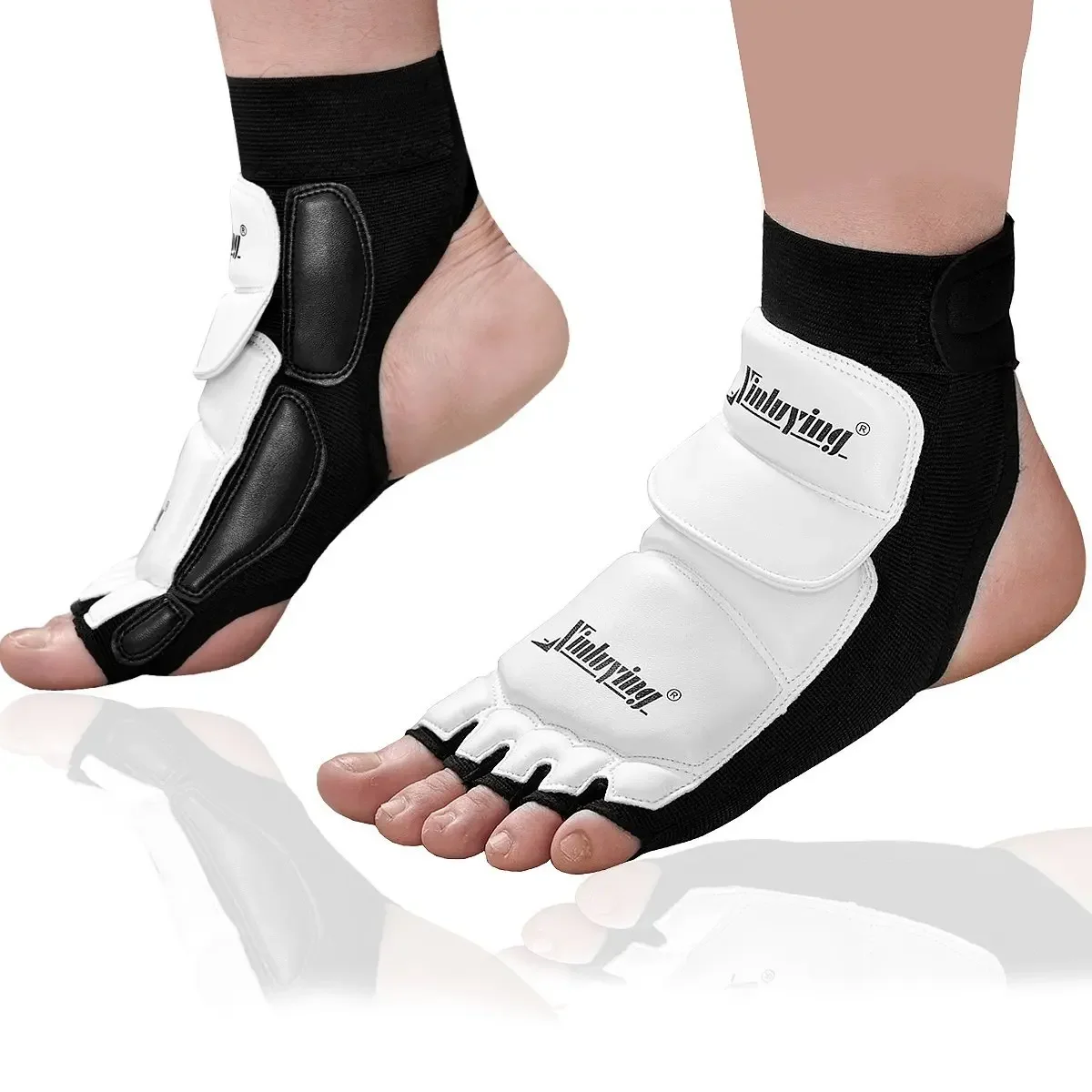Premium Half-Finger Boxing Gloves - Durable PU Material, Ideal for Taekwondo, Boxing Foot Protection, Wrist & Foot Protection