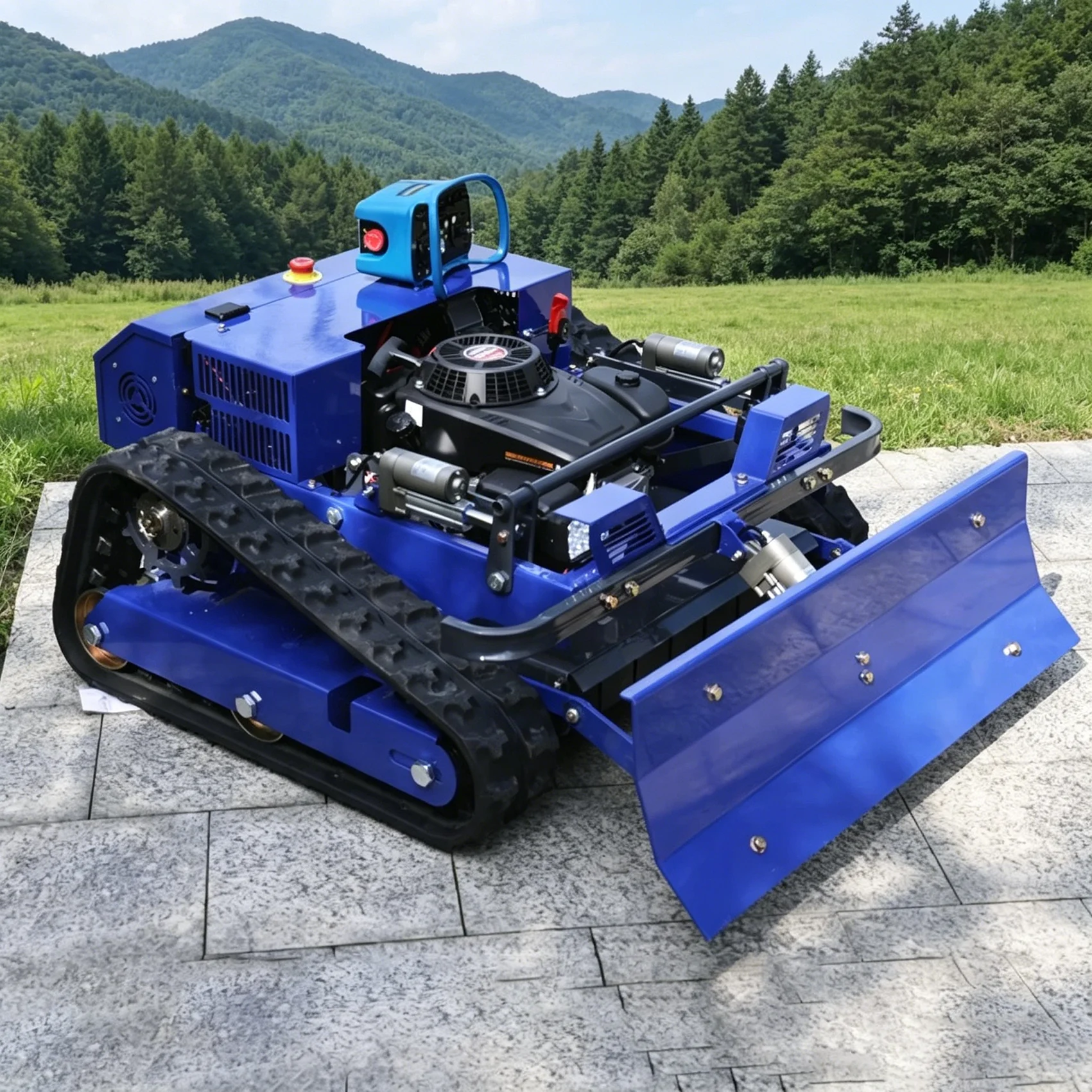 Customized remote-controlled lawn mower robot is easy to operate and portable, used for cleaning lawns for household use