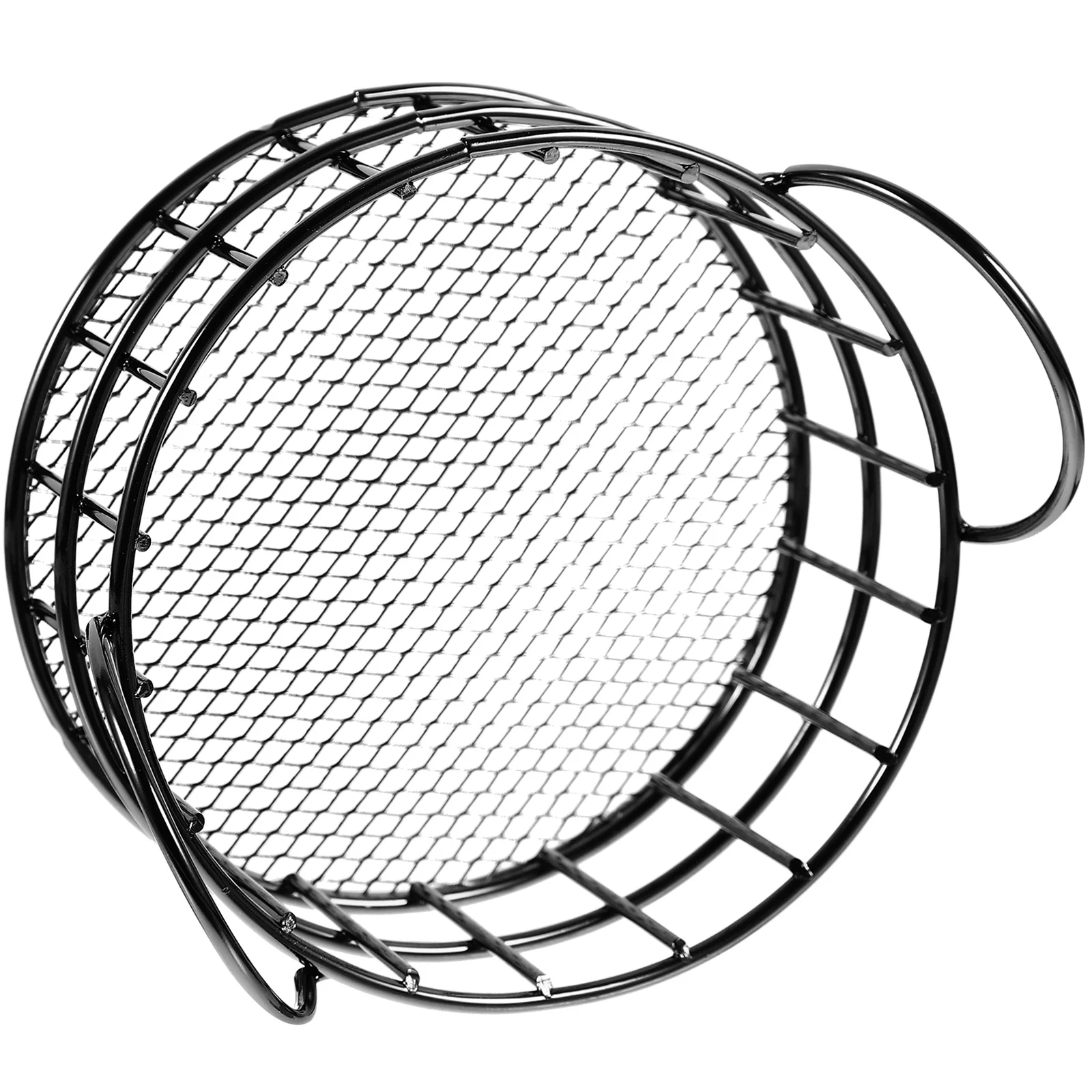 

Desk Storage Box Metal Grid Basket Mini Baskets Organizer Tabletop Supply Fruit Desktop Metallic Line Snacks
