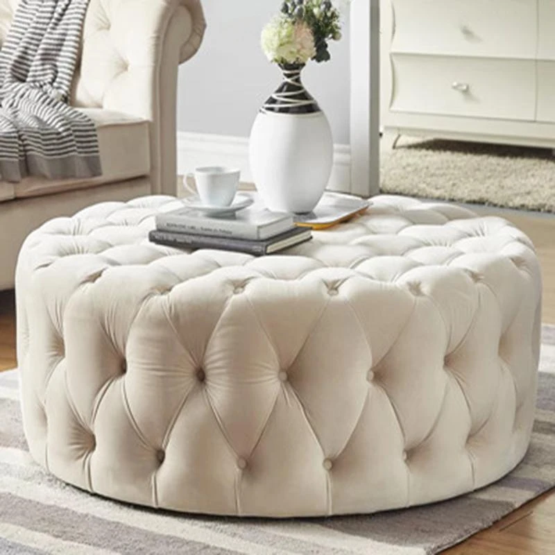 Luxury Sofa living room furniture Home Relaxing velvet Giant Low Stool Modern bedroom floor Pouf INS designer Lazy soft ottoman