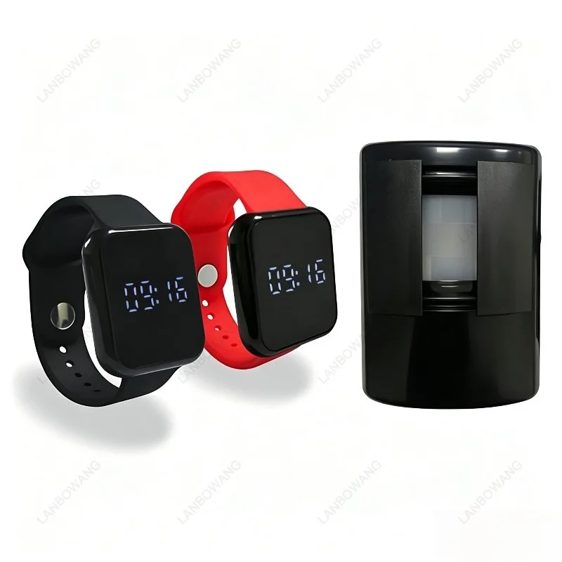 Wristband Infrared Induction Alarm Rechargeable Vibration Reminder For Entry Detection