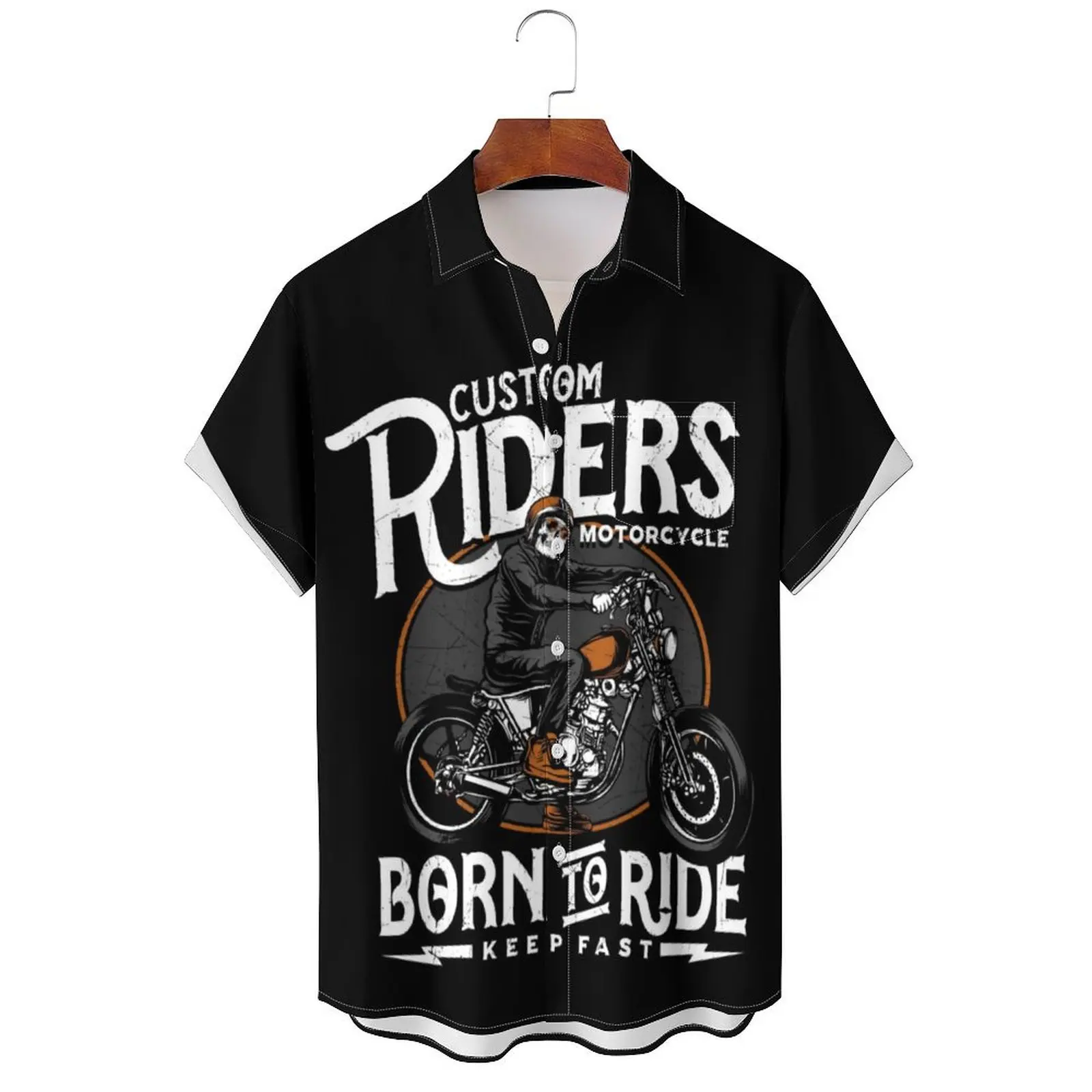 Retro Shirt Motorcycle Graphic Short Sleeve Top Summer Men 2024 Men's  Shirt  Motorcycle 3D Printing  Shirt Coupons And Di