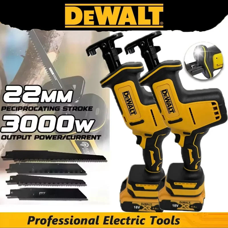 

Аккумуляторная бесщеточная сабельная пила DEWALT с регулировкой скорости для металла и дерева, электроинструмент, 18В, с аккумулятором