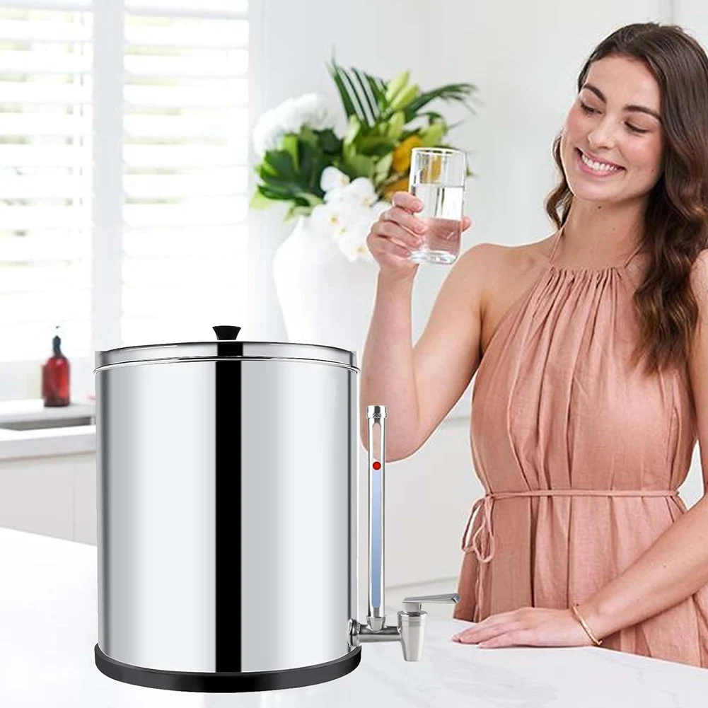 

Sight Glass Spigot 7 Inch Steel Spigot with Clear View Water Level for Berkey and Waterdrop Water Filtration System E