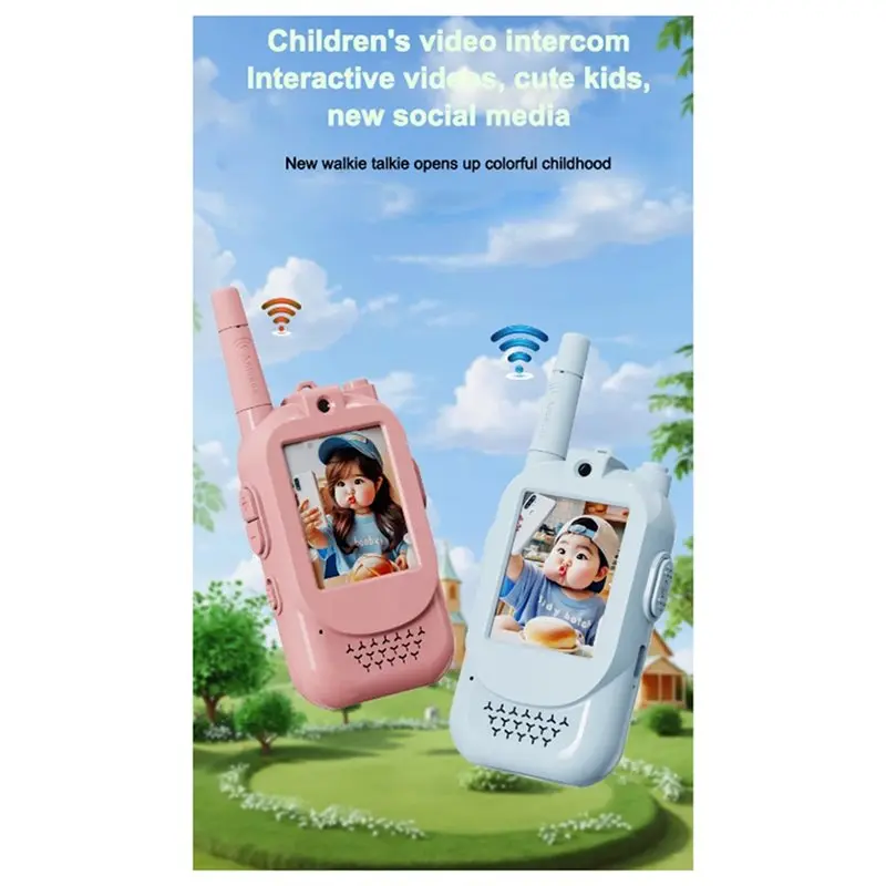 MACH-Cartoon Pager Video Walkie Talkies For Kids High-Definition Calling Children's And Parent-Child