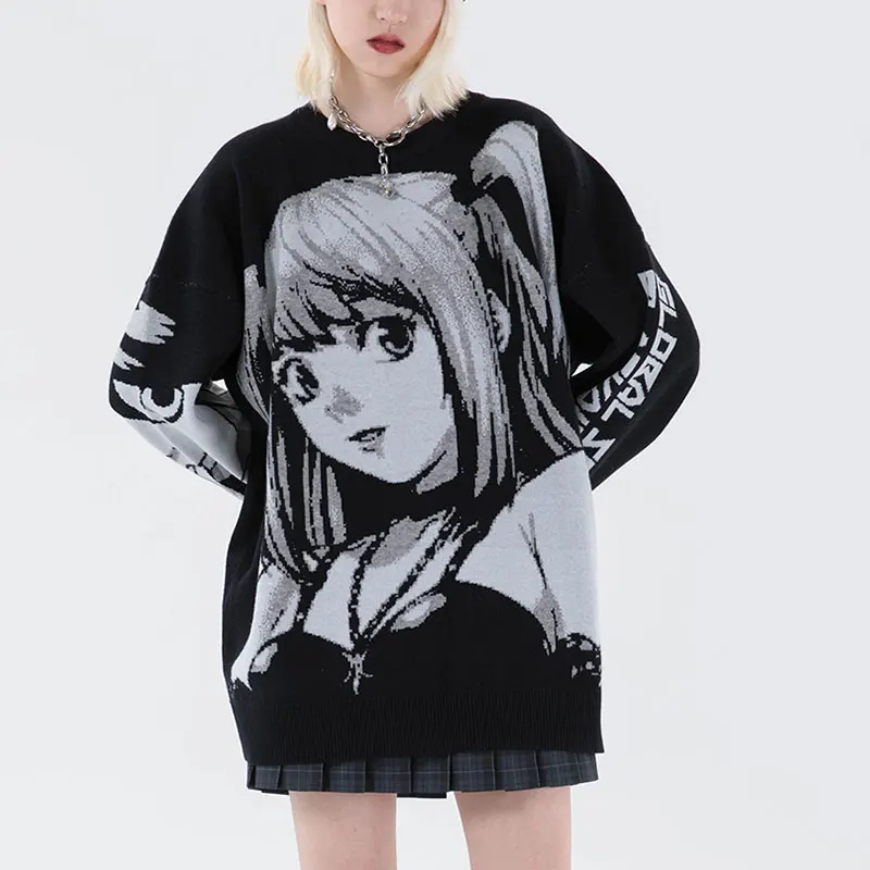 Japanes Anime Losse Trui Amane Sweater Cosplay Kostuums Misa Sweatshirts Harajuku Breit Oversized Tops Uniform Streetwear