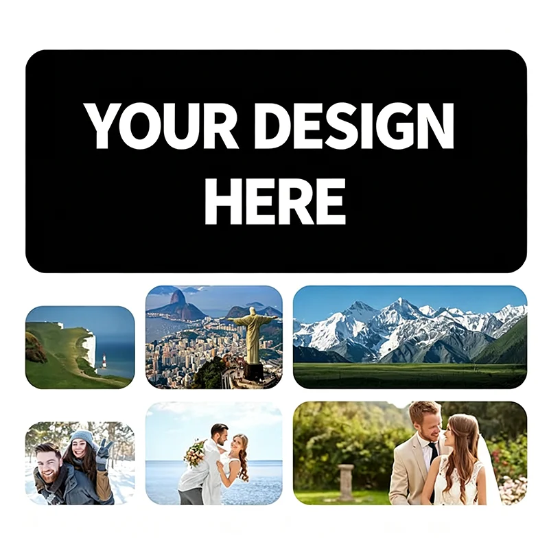 Custom Mouse Mat ,Personalised with Photo and Text. Non-slip Rubber Base, 2mm for Office, Home Office and Gaming Large 90 x 40cm