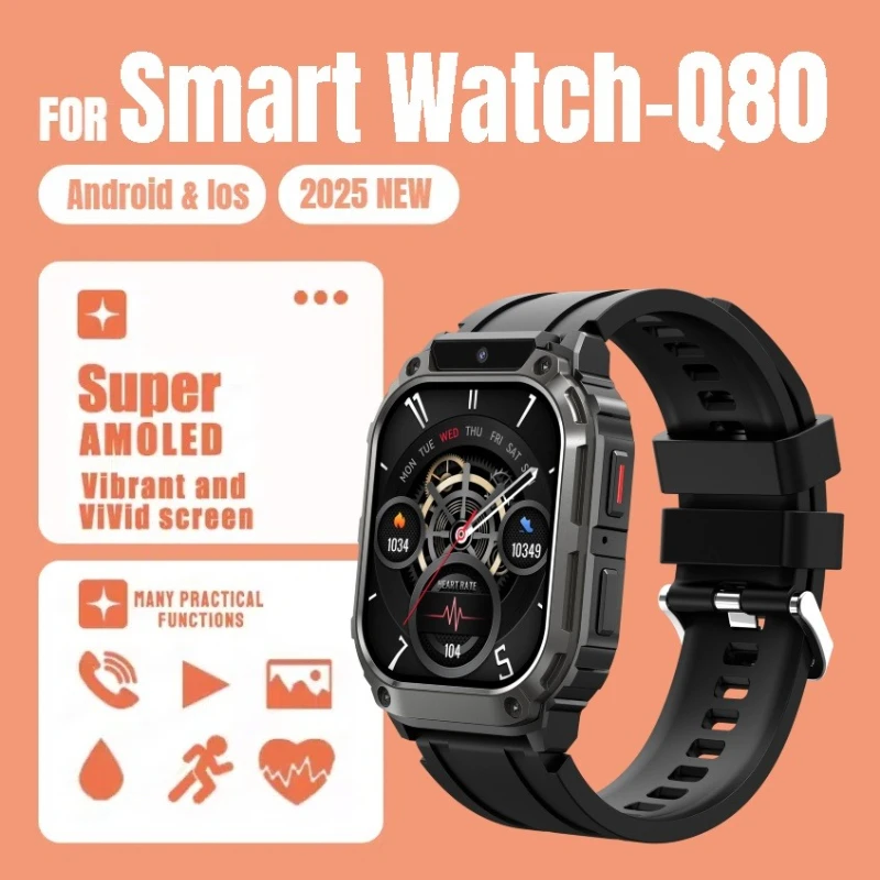 

Умные часы Q80 Pro Max 4G 2025: сенсорный экран HD с диагональю 1,955 дюйма, Dual SIM-карты, GPS/WiFi, 128 ГБ ПЗУ, Android 10, Google Play Store!»