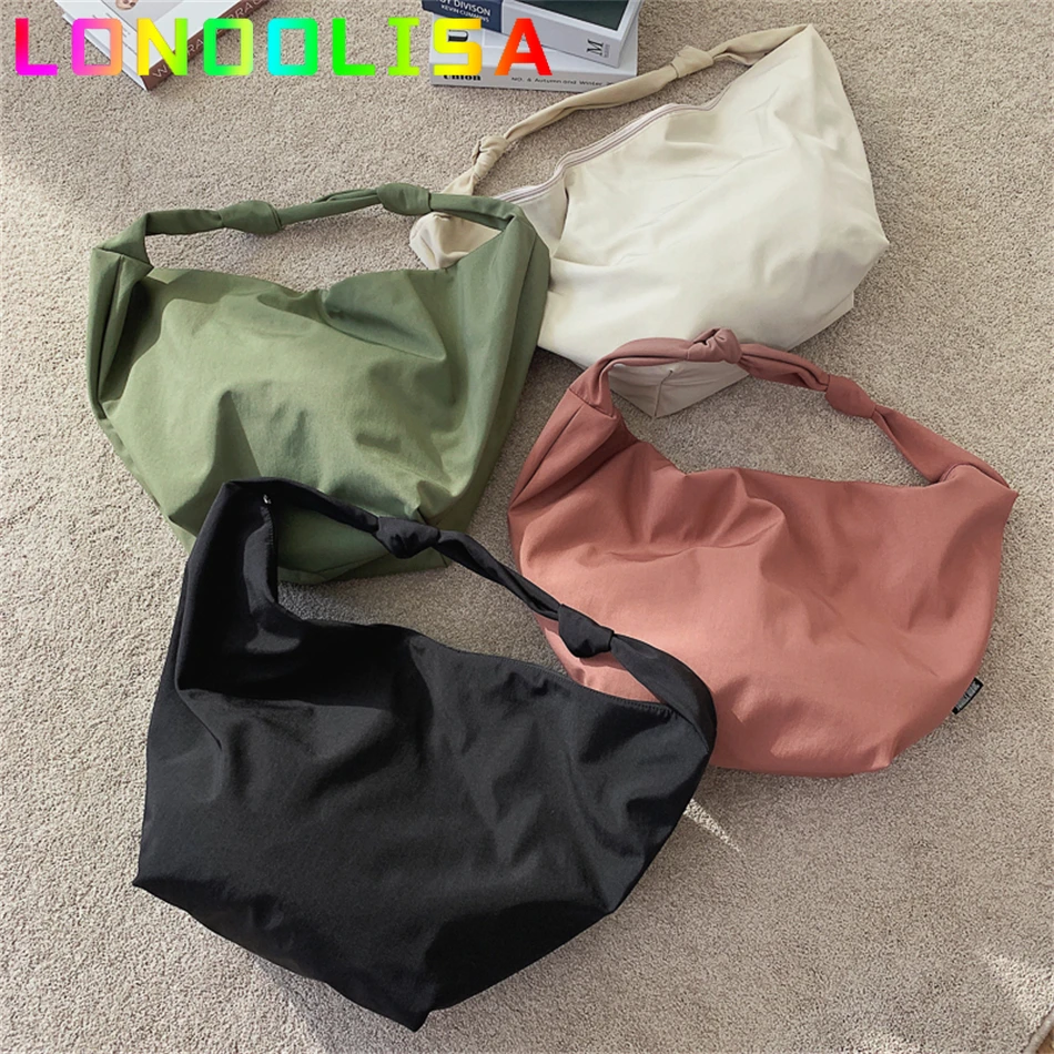 2024 New Canvas Totes Bags Women Casual Wild Ladies Hobos Handbags Large Capacity Shoulder Girls Sac Simple Female Messenger Bag