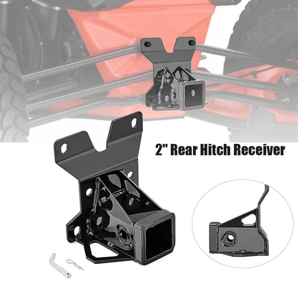 

For 2017-2022 Can-Am Maverick X3 All Models UTV 2'' RECEIVER Rear Trailer Hitch Heavy-Duty Steel Black Accessories