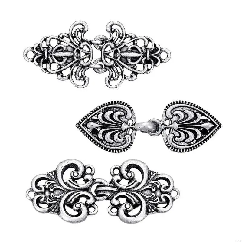 

Traditional Flower Pattern Clasp Shirt Dress Clips Retro Collar Brooches Clasp for Ladies Fashion Accessories