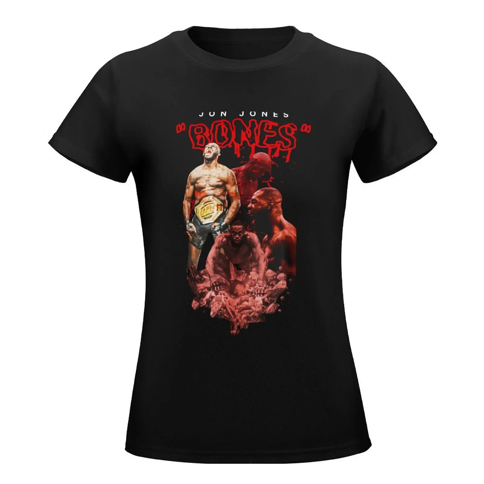 Jon Bones Jones T-Shirt quick-drying funnys tops plus size tops white t-shirts for Women