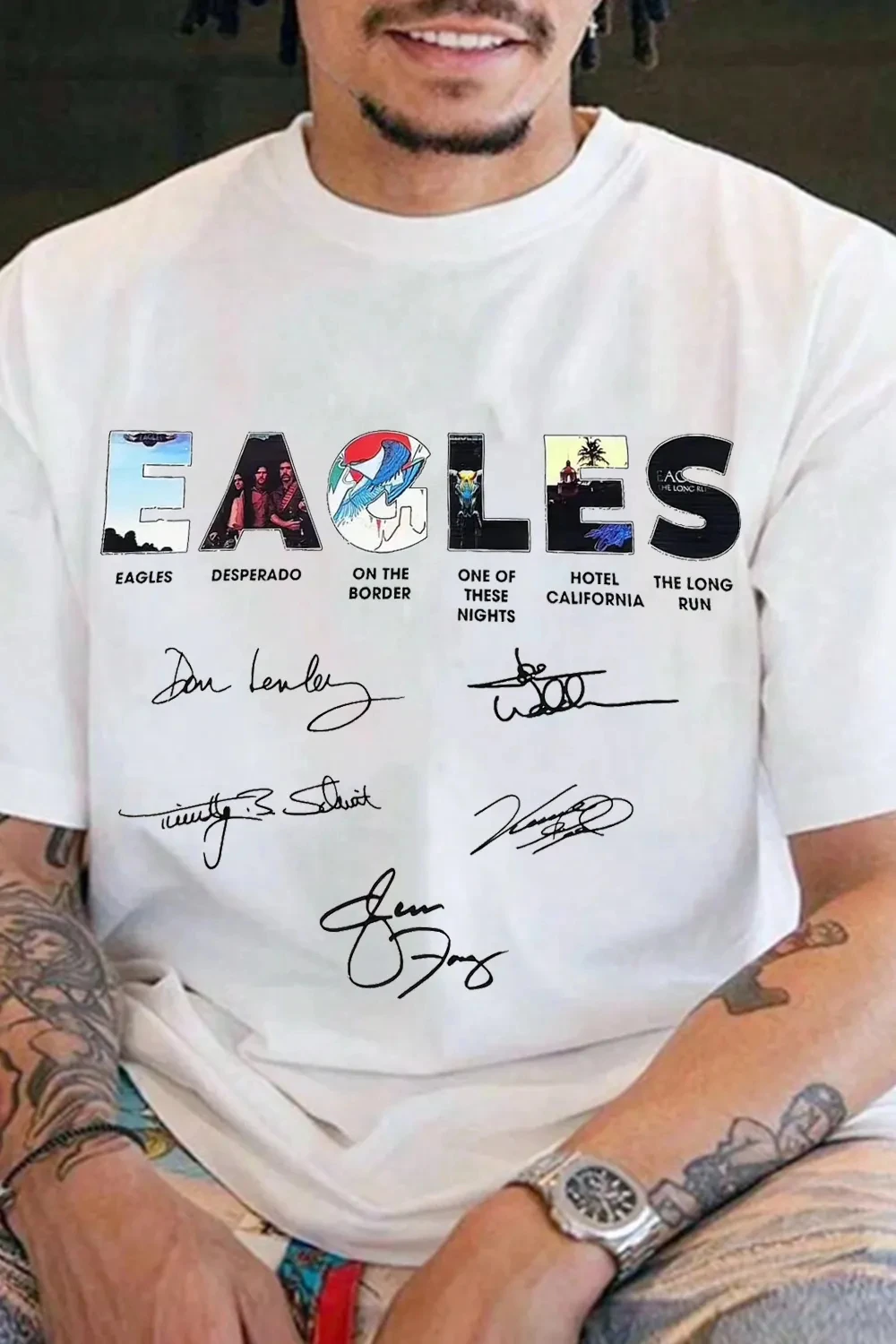 Summer Clothing Trends For Men 2026 - 2026 Moda Eagles Band Grafik Tshirt