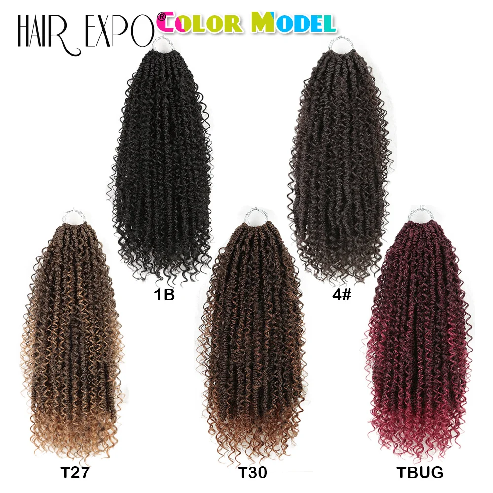 Extensiones de Cabello sintético de ganchillo con rizos, cabello trenzado de diosa Passion Twist, Isla de 20 pulgadas, ombré, Afro Passion Twist