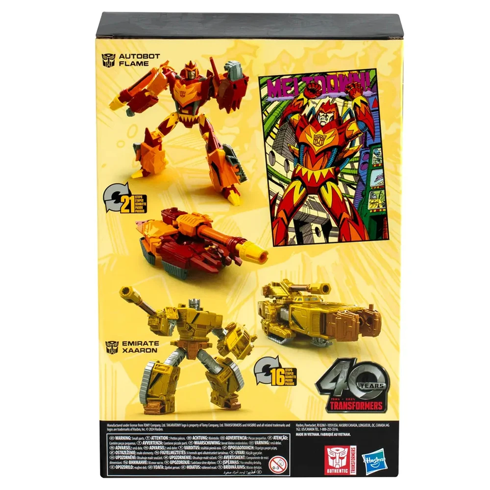 In-Stock Hasbro Transformers Generations Comic Edition Autobot Flame & Emirate Xaaron 2-PACK Action Model Figure Collection Toys