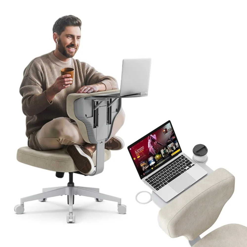 

Freedom-X Criss Cross Chair with Wheels- Multi-Position Cross Legged Office Chair with Laptop Tray, Adjustable, Customized